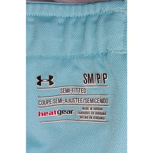 Under Armour Women’s Aqua UA Heat Gear Shorts Size Small - Picture 3 of 7